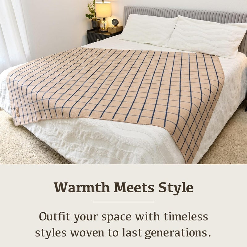 Chubbuck Authentic Chubbuck 100% Wool Blanket Camping (60" x 84") - Large Warm Blanket for Camping, Emergency, Outdoor Concerts and Home Use - Fire Retardant, Soft and Warm Blankets for Winter (Scotch) - Image 5